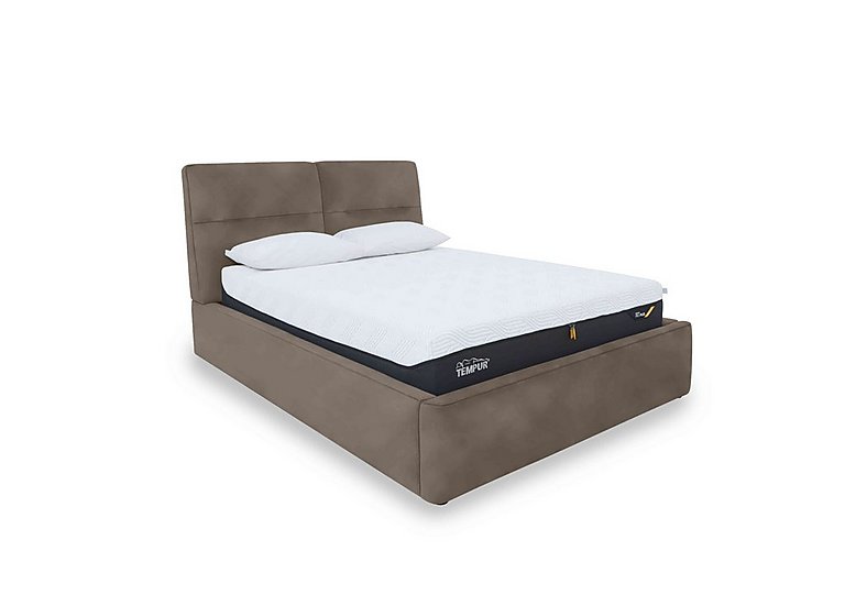 Stark Fabric Manual Ottoman Bed Frame - King Size - Khaki
