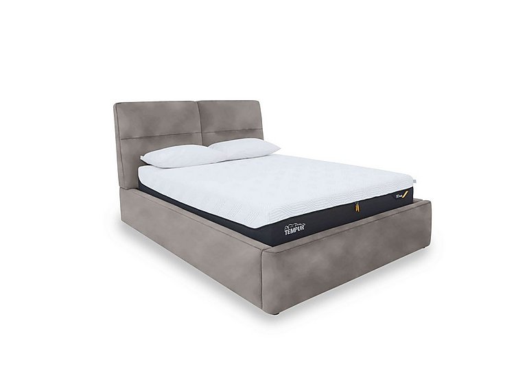 Stark Fabric Manual Ottoman Bed Frame - King Size - Marble