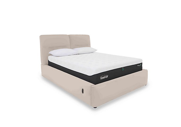 Stark BV Leather Electric Ottoman Bed Frame - Super King - Dapple Grey