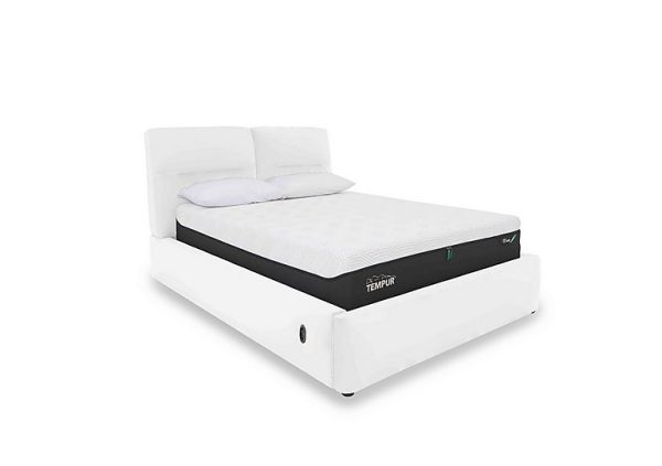 Stark BV Leather Electric Ottoman Bed Frame  Super King  BV Star White | Bed Sava