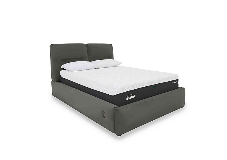 Stark HW Leather Electric Ottoman Bed Frame - Super King - Charcoal Grey