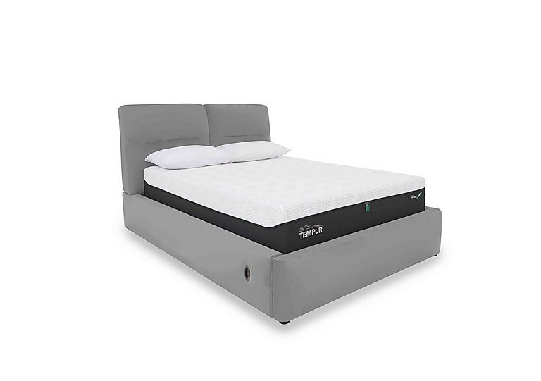 Stark NC Leather Electric Ottoman Bed Frame - King Size - Sleet