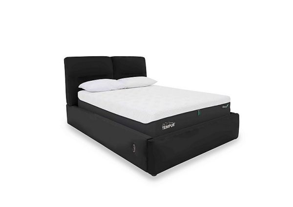 Stark Leather Electric Ottoman Bed Frame  Super King  Shale Grey | Bed Sava
