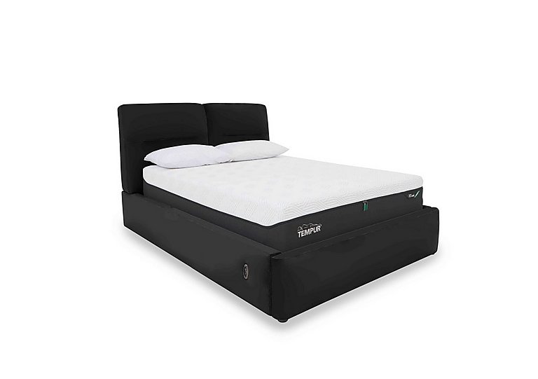 Stark Leather Electric Ottoman Bed Frame - Super King - Shale Grey