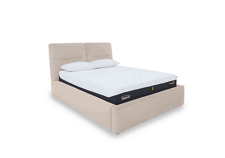 Stark BV Leather Manual Ottoman Bed Frame - Super King - Dapple Grey
