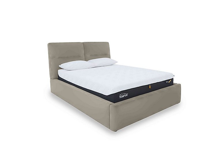 Stark BV Leather Manual Ottoman Bed Frame - Super King - BV Taupe