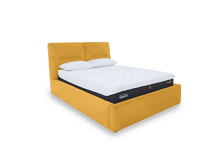 Stark NC Leather Manual Ottoman Bed Frame - King Size - Sunflower