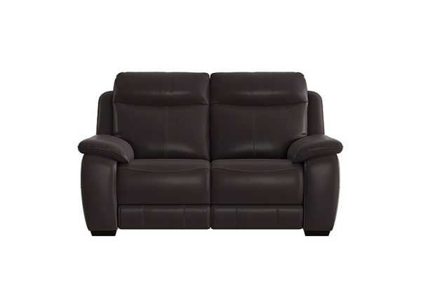 Starlight Express 2 Seater NC Leather Sofa with Manual Recliner | Bed Sava