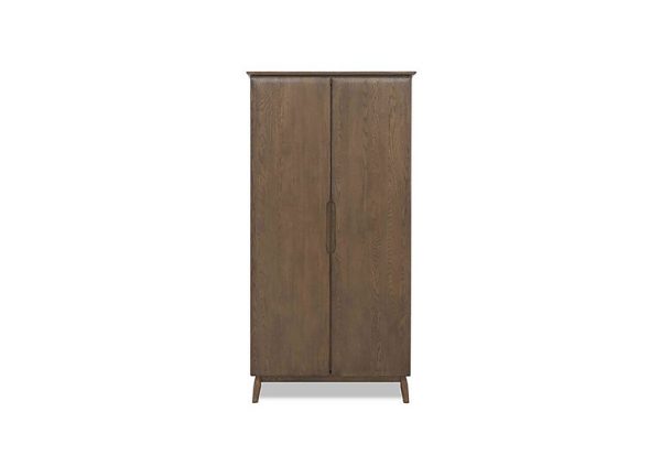Stockholm 2 Door Wardrobe  Dark Oak | Bed Sava
