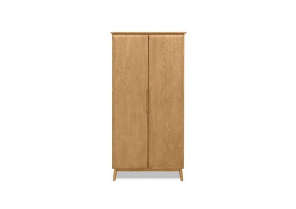 Stockholm 2 Door Wardrobe  Light Oak | Bed Sava