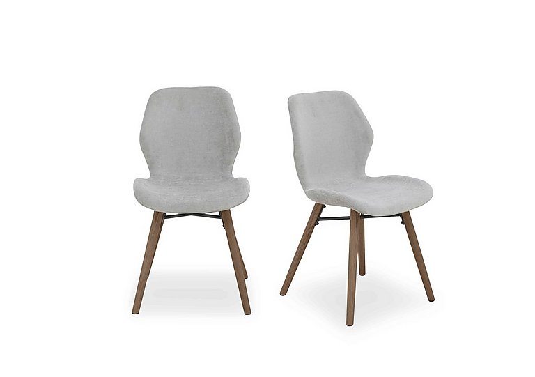 Stockholm Pair of Upholstered Dining Chairs - Dark Oak
