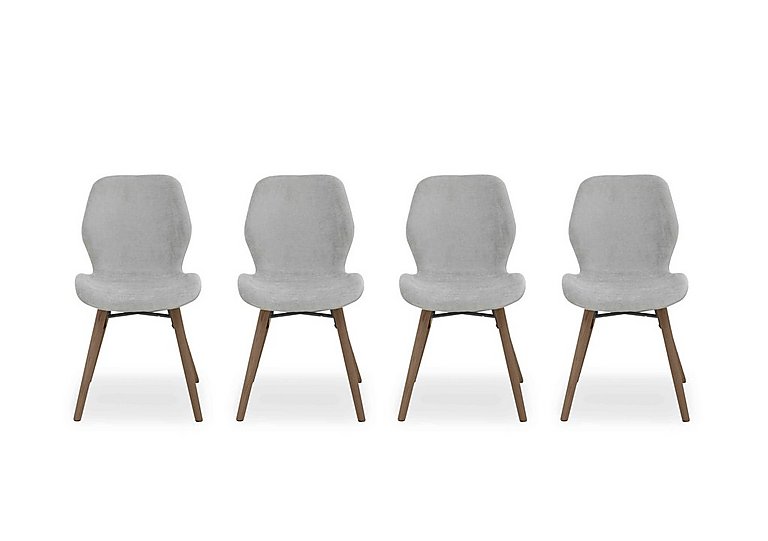 Stockholm Set of 4 Upholstered Dining Chairs - Dark Oak