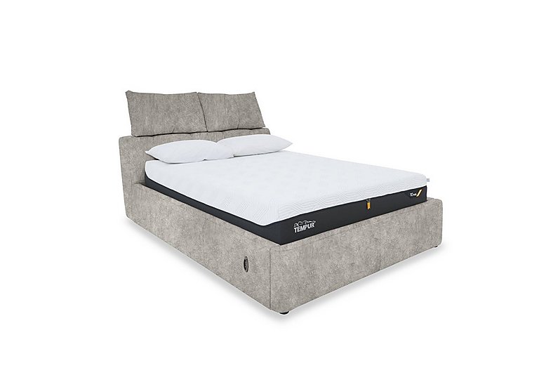 Tyrell Fabric Electric Ottoman Bed Frame - Super King - Grey