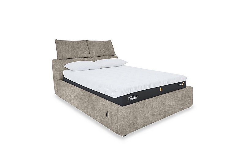 Tyrell Fabric Electric Ottoman Bed Frame - Super King - Mink
