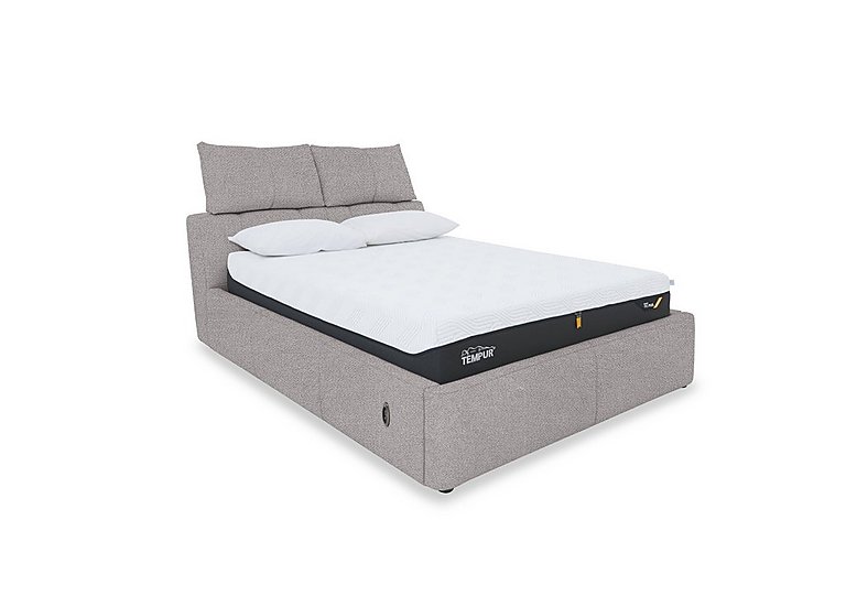 Tyrell Fabric Electric Ottoman Bed Frame - Super King - R27 Pewter