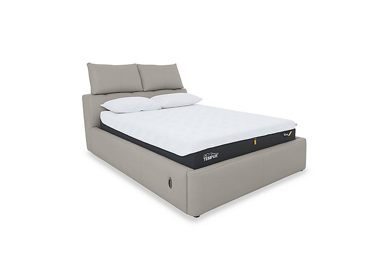 Tyrell HW Leather Electric Ottoman Bed Frame - Super King - Feather