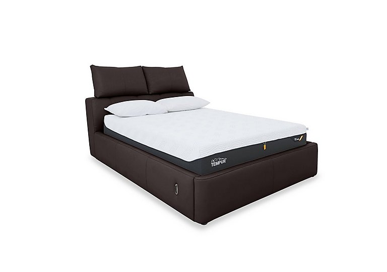 Tyrell HW Leather Electric Ottoman Bed Frame - King Size - Expresso