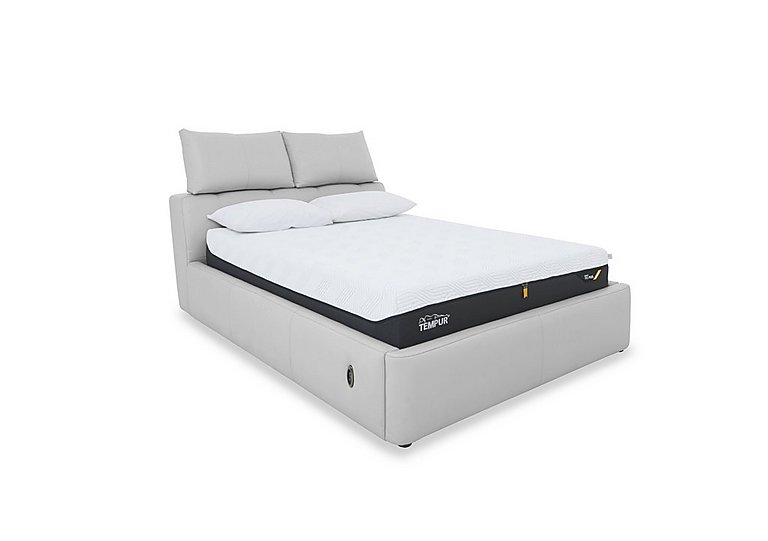 Tyrell NC Leather Electric Ottoman Bed Frame - Super King - Grey