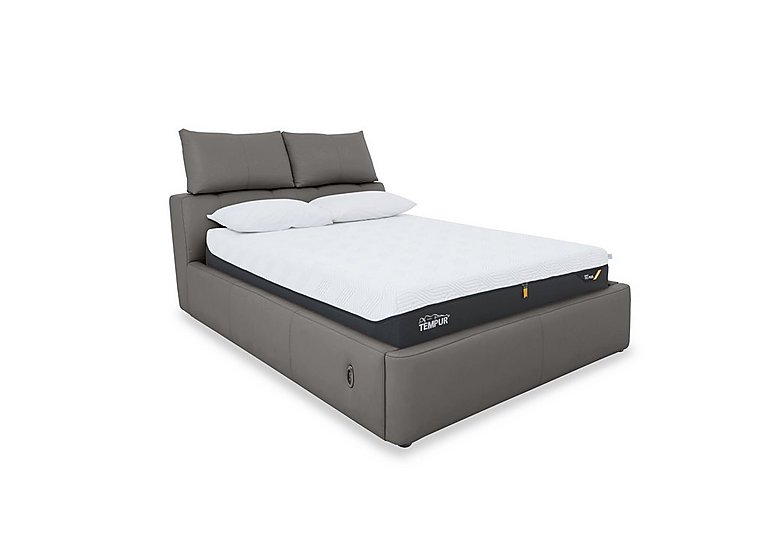 Tyrell NC Leather Electric Ottoman Bed Frame - Super King - NC Elephant
