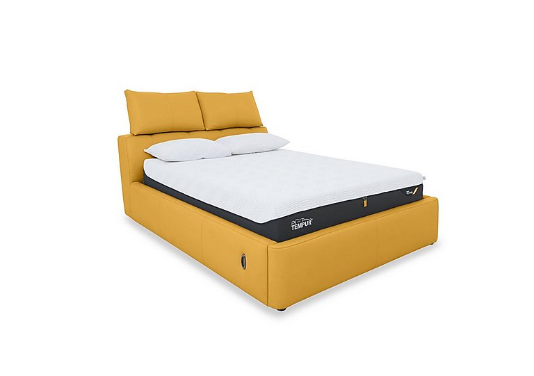 Tyrell NC Leather Electric Ottoman Bed Frame - Super King - Sunflower