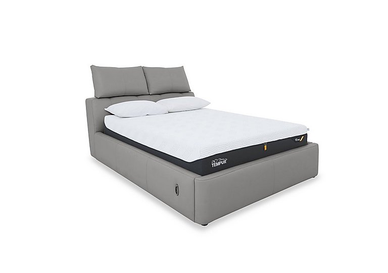 Tyrell NC Leather Electric Ottoman Bed Frame - Super King - Sleet