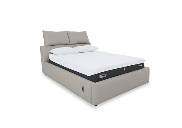 Tyrell NC Leather Electric Ottoman Bed Frame  Super King  Feather | Bed Sava