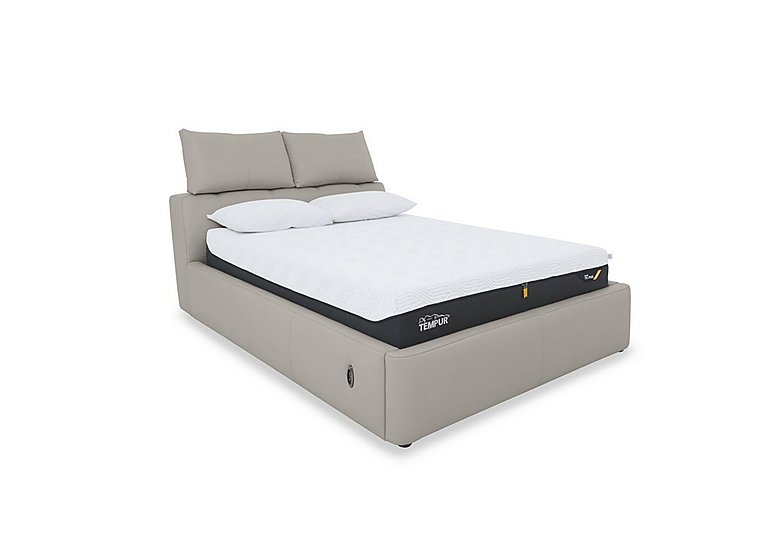 Tyrell NC Leather Electric Ottoman Bed Frame - Super King - Feather