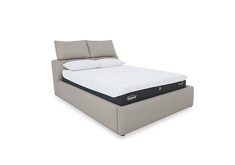Tyrell NC Leather Manual Ottoman Bed Frame - Super King - Feather