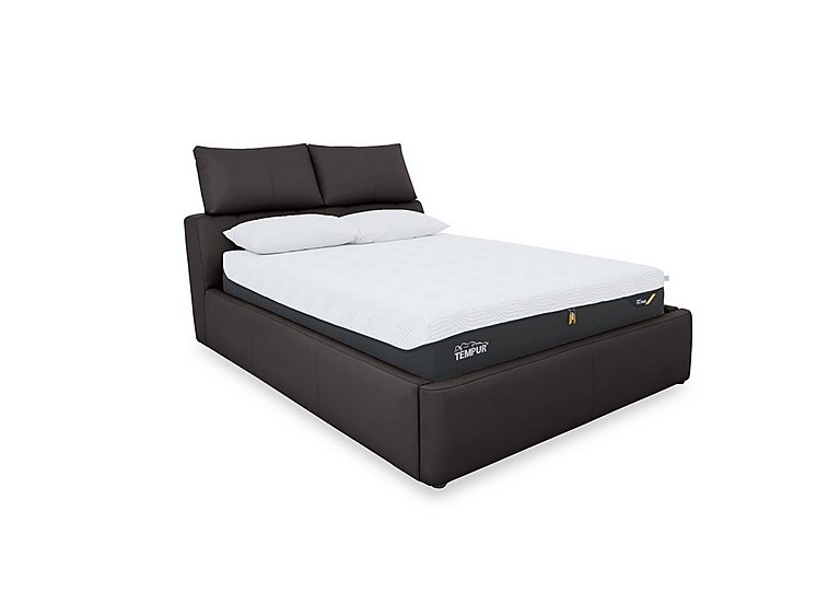 Tyrell NC Leather Manual Ottoman Bed Frame - Super King