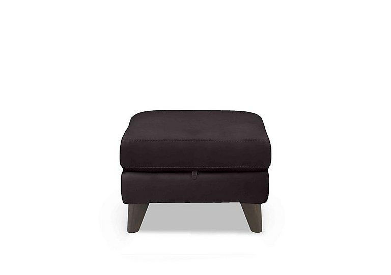 Wade NC Leather Storage Footstool
