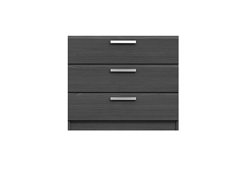London Bedrooms Waterloo - 3 Drawer Chest - Graphite