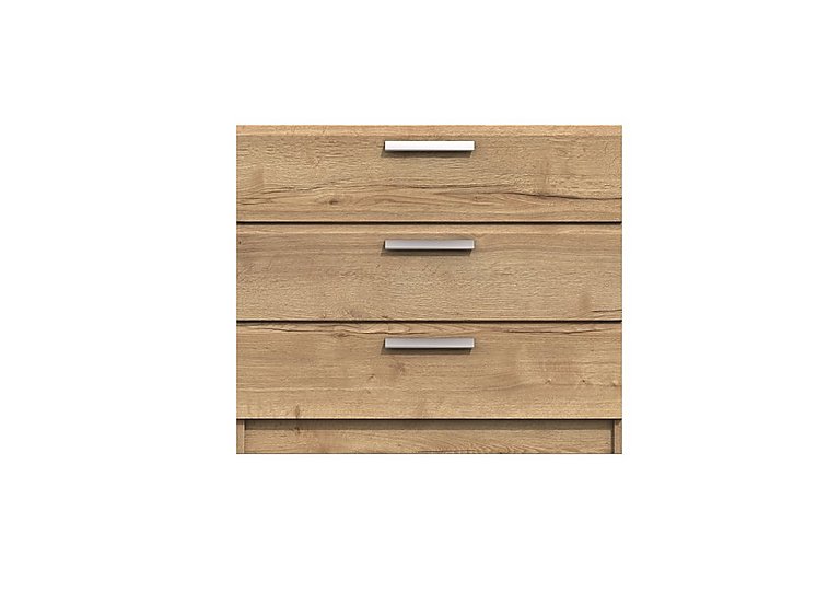 London Bedrooms Waterloo - 3 Drawer Chest - Natural Rustic Oak