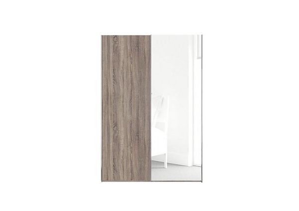 Wiemann  Oxford 2 Door Sliding 150 cm Wardrobe with Mirror  Rustic Oak | Bed Sava