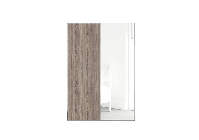 Wiemann - Oxford 2 Door Sliding 150 cm Wardrobe with Mirror - Rustic Oak