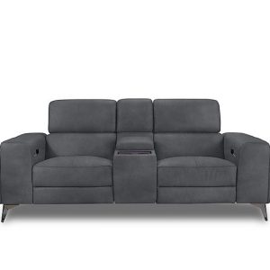 Action Fabric 2 Seater Power Recliner Media Sofa | Bed Sava