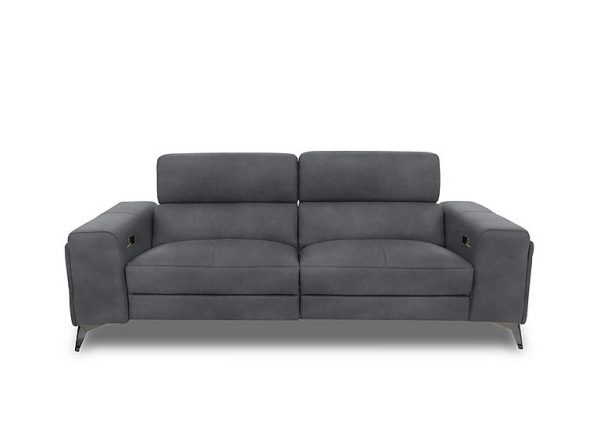 Action Fabric 3 Seater Power Recliner Sofa with Power Storage Arms | Bed Sava