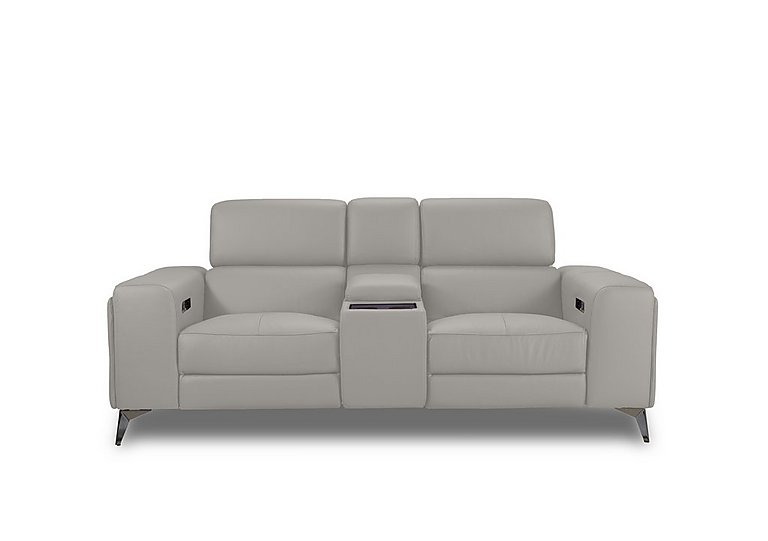 Action Leather 2 Seater Power Recliner Media Sofa