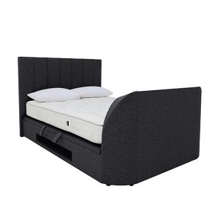 Aramis TV Ottoman Bed Frame  Double  Slate Grey | Bed Sava