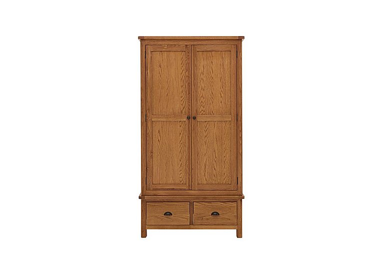 Atlantic 2 Door 2 Drawer Wardrobe - Oak