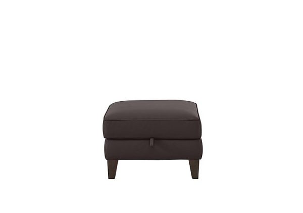 Brondby NC Leather Storage Footstool | Bed Sava