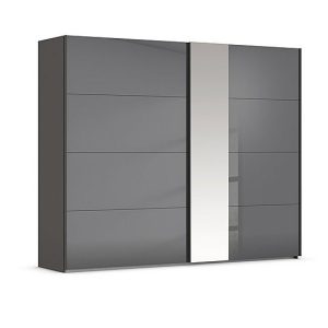 Rauch  Cairns 271cm 2 Door Sliding Wardrobe  Graphite | Bed Sava