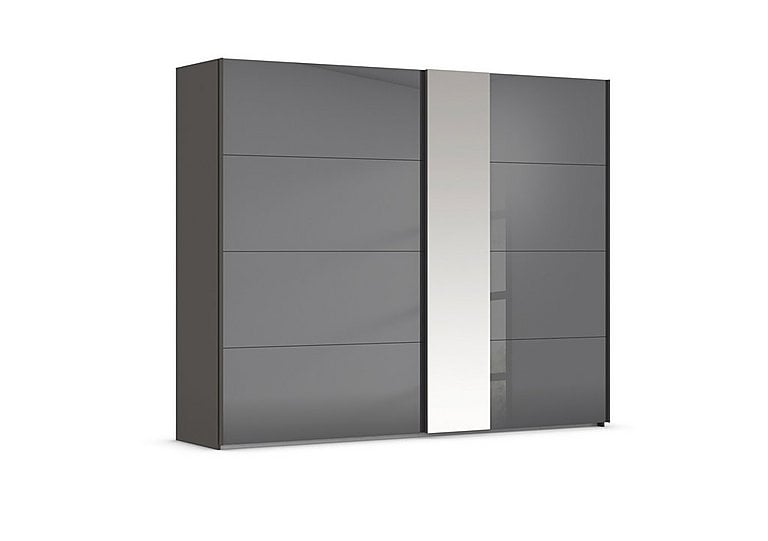 Rauch  Cairns 271cm 2 Door Sliding Wardrobe  Graphite | Bed Sava