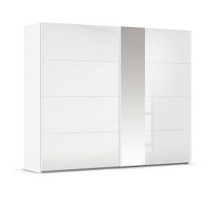 Rauch  Cairns 271cm 2 Door Sliding Wardrobe  White | Bed Sava