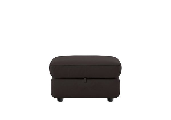 Compact Collection Piccolo NC Leather Storage Footstool | Bed Sava