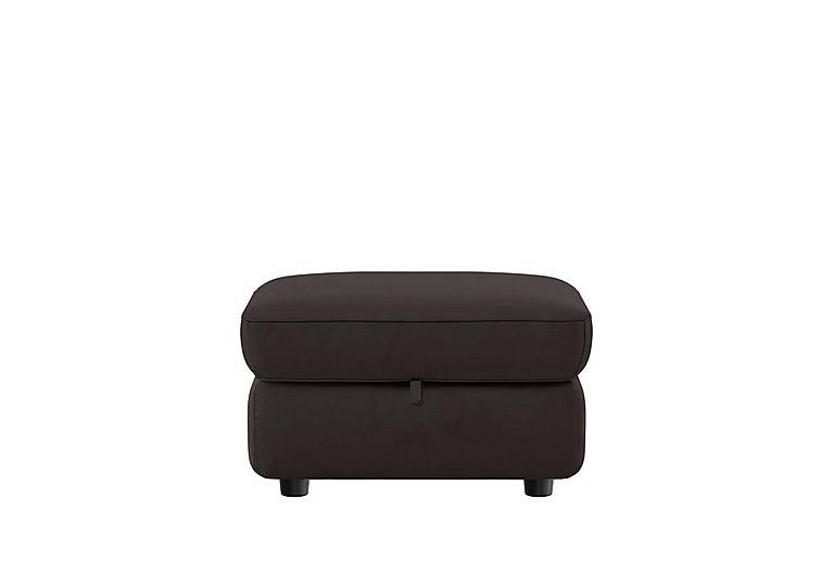 Compact Collection Piccolo NC Leather Storage Footstool