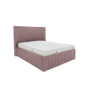 Eira Low Foot End Bed Frame  Double  Velvet Lilac | Bed Sava