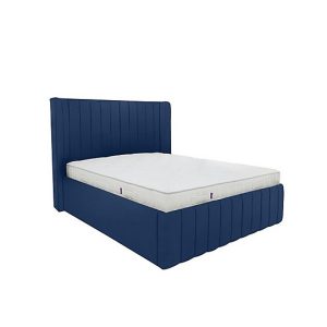 Eira Low Foot End Bed Frame  Double  Velvet Navy | Bed Sava