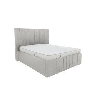 Eira Low Foot End Bed Frame  Double  Velvet Silver | Bed Sava
