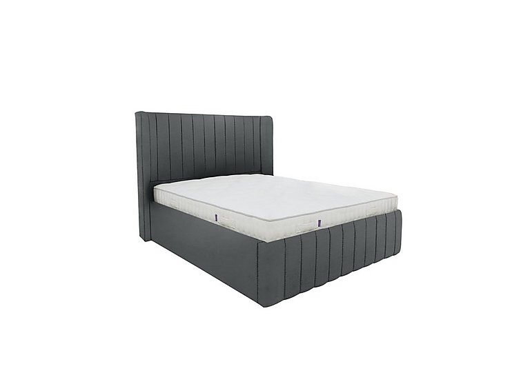 Eira Low Foot End Bed Frame - Double - Velvet Steel