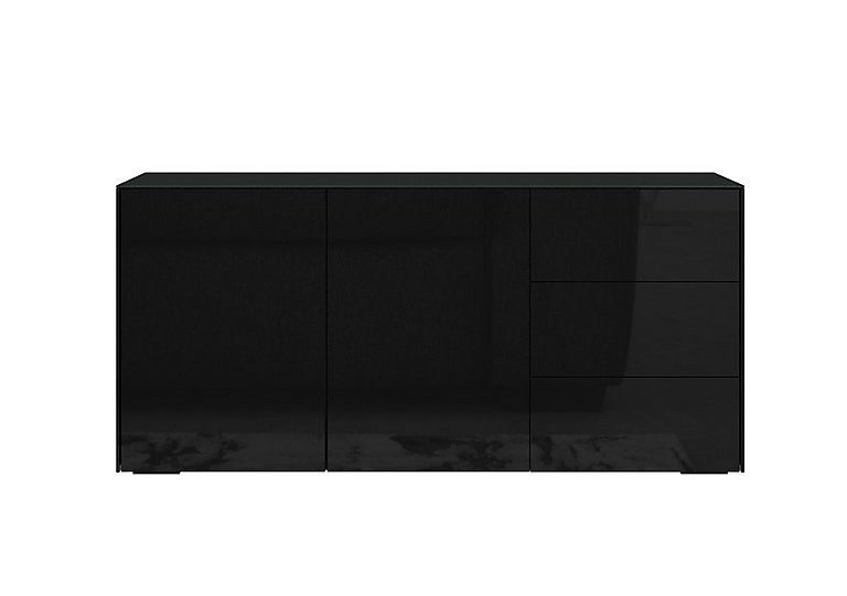 Lexa Smart 2 Door 3 Drawer Sideboard - Black
